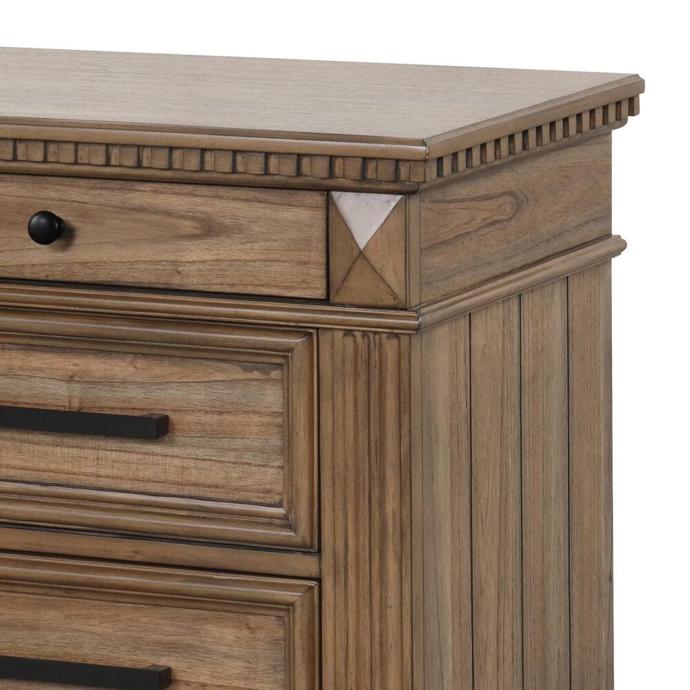 Lifestyle 3 Drawer Nightstand in Brown, , large