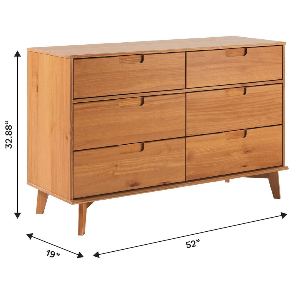 Walker Edison Sloane 6-Drawer Dresser in Black, , large