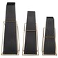 Maple and Jade 14" Geometric Vase in Black and Gold (Set of 3), , large