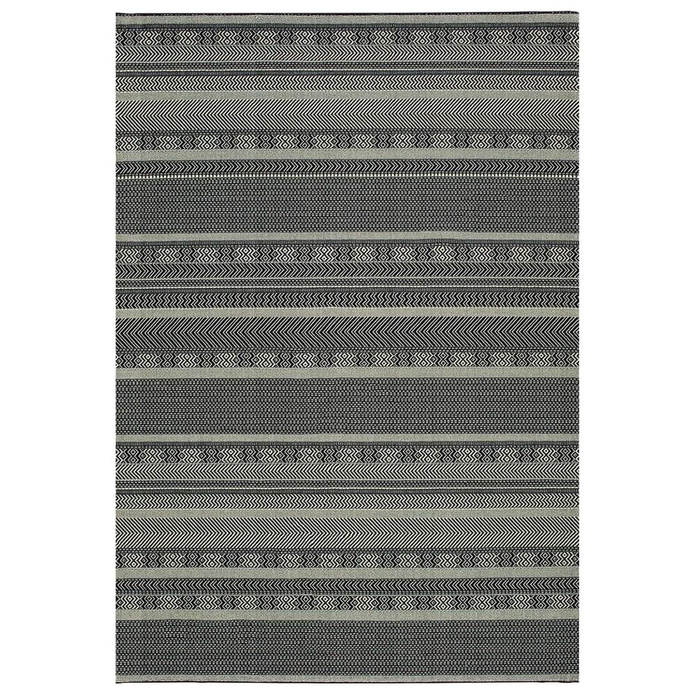 Oriental Weavers Luna 1802K 3'10" x 5'5" Black and Ivory Area Rug, , large