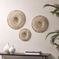 Hearth and Haven 20.5" x 20.5" Round Metal Frame and Mirror Wall Decor in Natural (Set of 3), , large