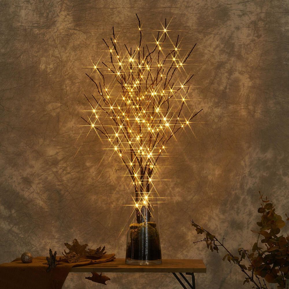 HOMLUX 32" Willow Branch with 150 LED Lights in Brown, , large