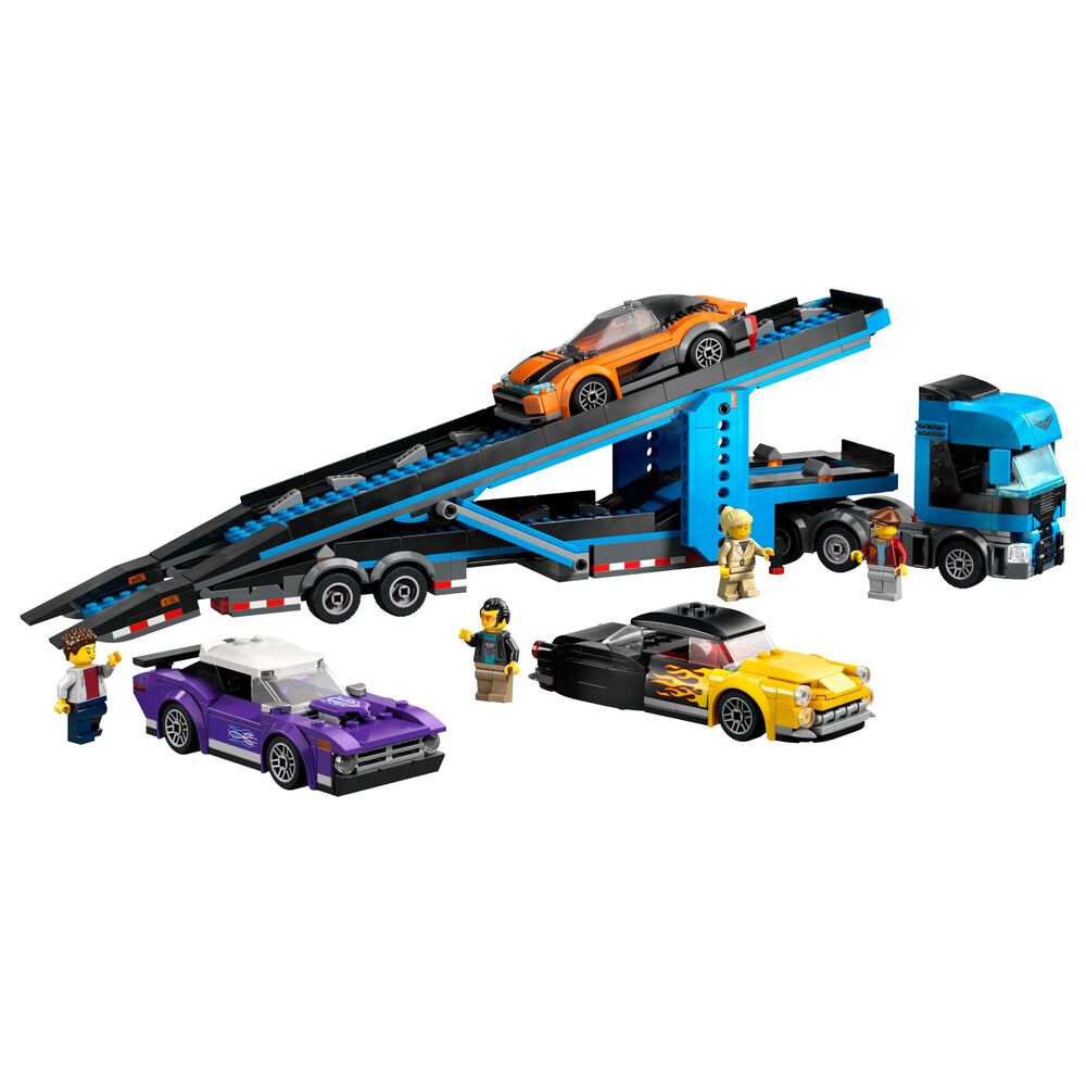 LEGO Car Transporter Truck with Sports Cars, , large