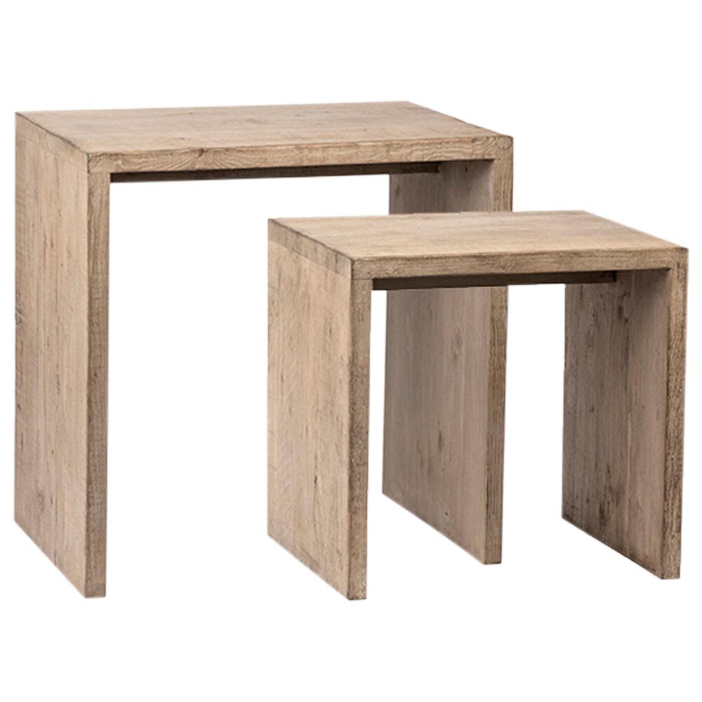 Blue Sun Designs Merwin Side Table in White Wash, , large