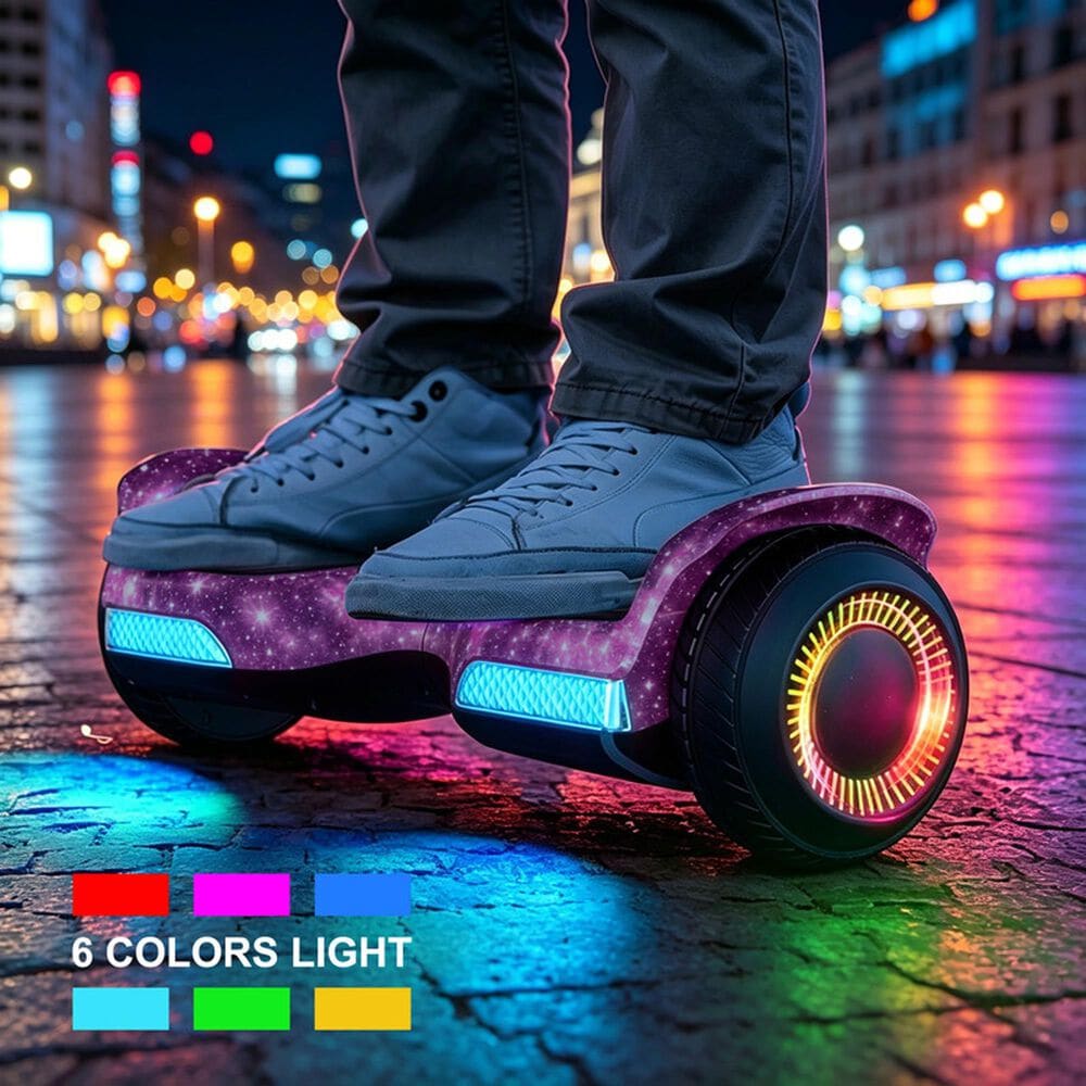HOMLUX Off Road Self Balancing Scooter with 6.5" Tires in Galaxy Purple, , large