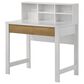 Everly Living Darya 6-Shelf Computer Desk in White, , large
