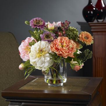 Nearly Natural Inc Peony Silk Arrangement, , large