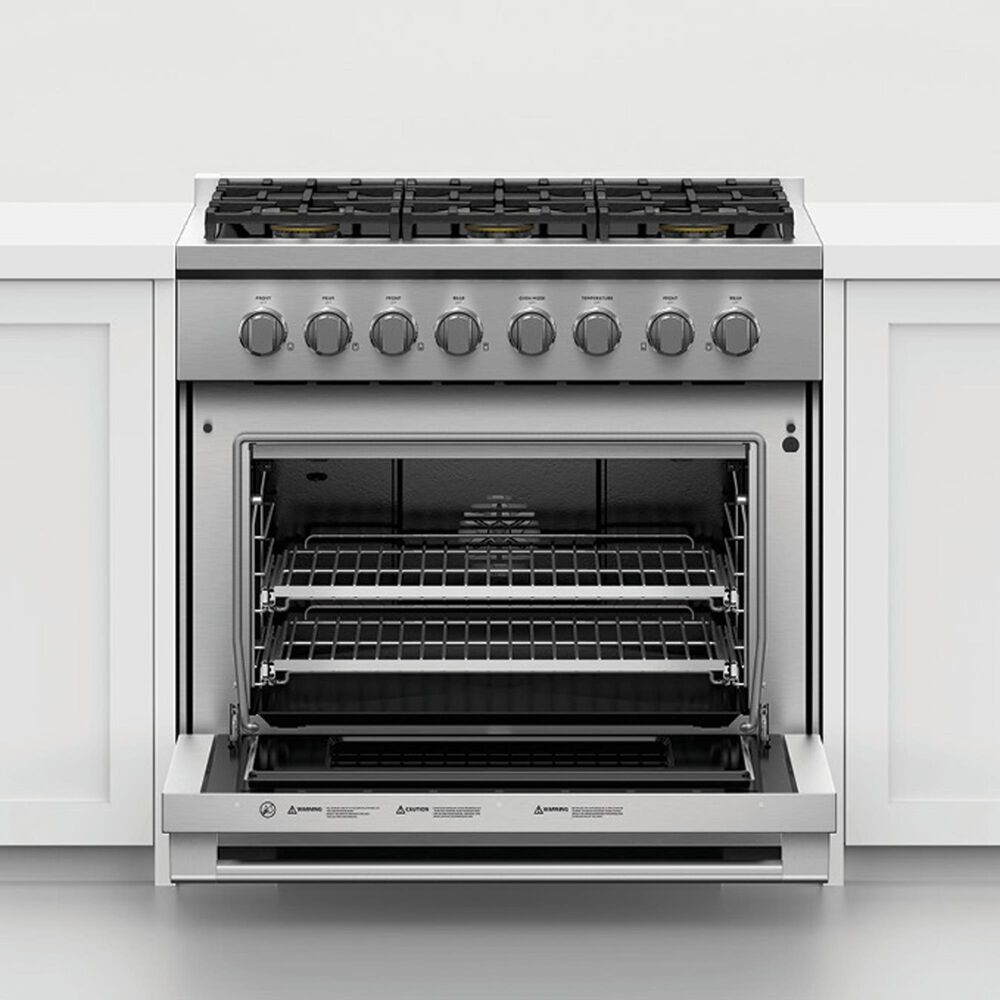 Fisher &amp; Paykel 36&quot; Freestanding Natural Gas Range with 6 Burners in Stainless Steel, , large