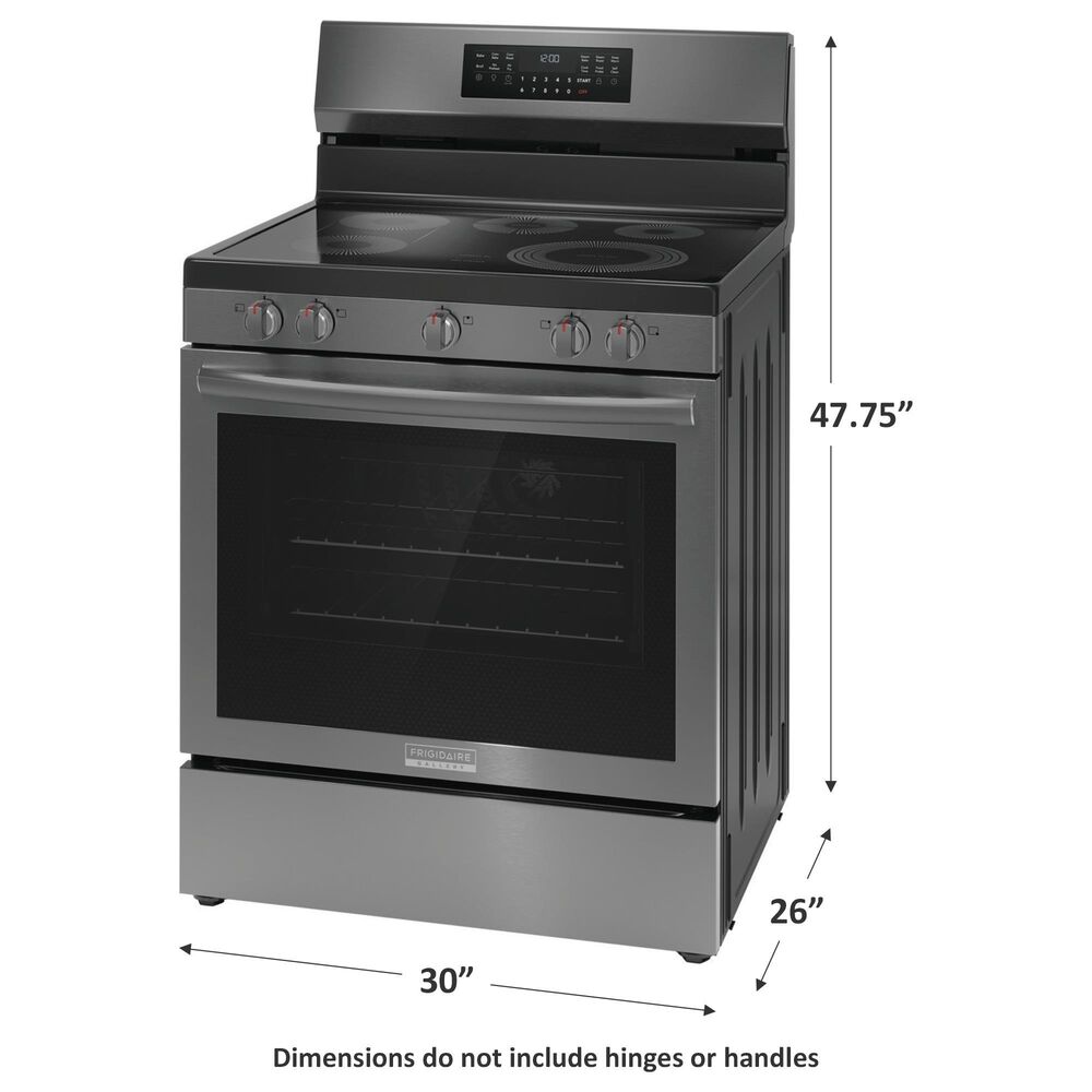 Frigidaire Gallery 30&quot; Rear Control Electric Range with Total Convection in Black Stainless Steel, , large