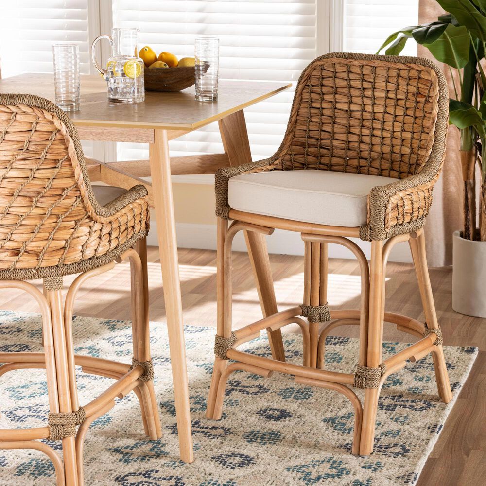 Baxton Studio Kyle Counter Stool in Natural Brown, , large