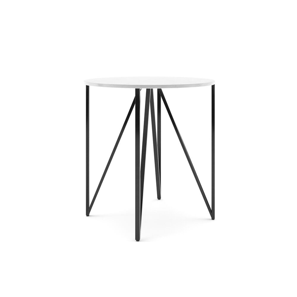 37B Cedric End Table in Sea Shell with Gunmetal Base, , large