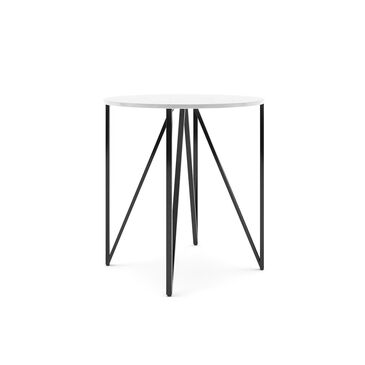 37B Cedric End Table in Sea Shell with Gunmetal Base, , large