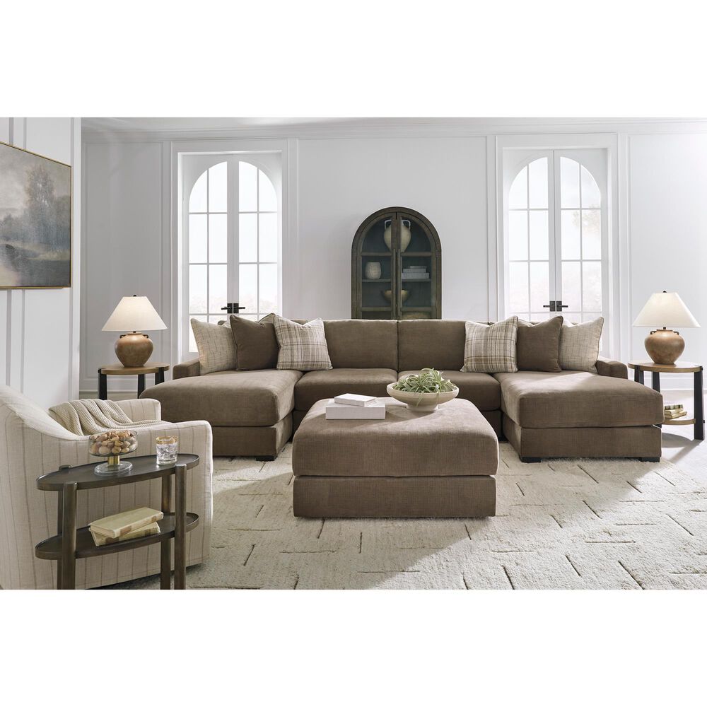 Ashley Camellia-Court Storage Ottoman in Coffee, , large