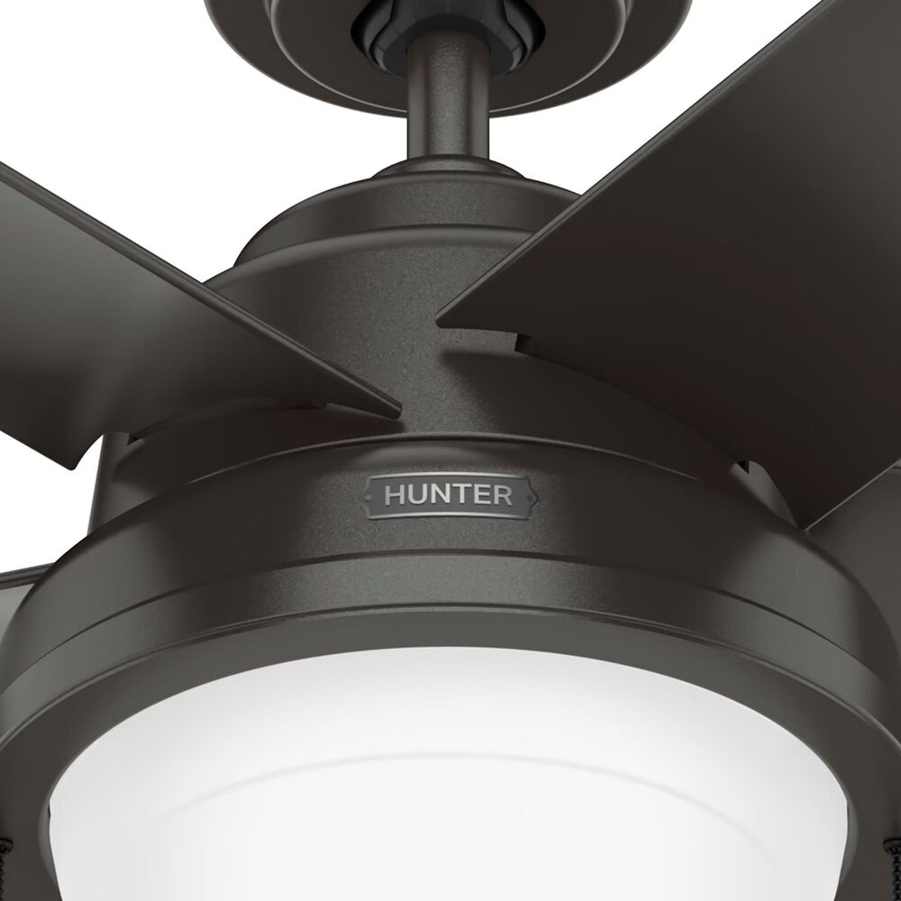 Hunter Seawall 44&quot; Outdoor Ceiling Fan with LED Lights in Noble Bronze, , large