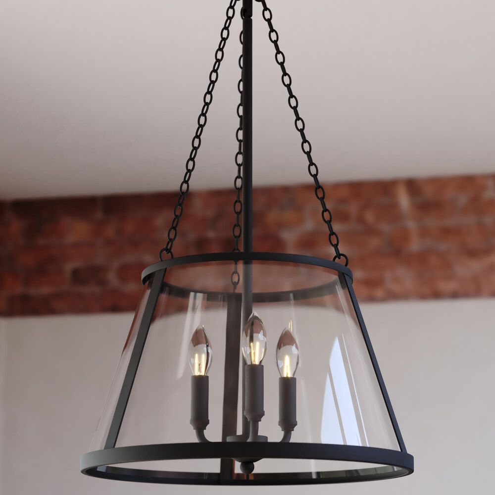Vaxcel Rochester 3-Light Pendant in Matte Black, , large
