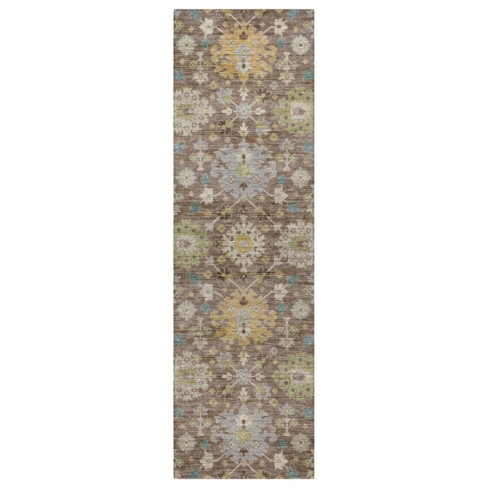 Dalyn Rug Company Silk Road Mocha, Ivory, Gold, Blue, Copper, Aloe and Gray 2"3" x 7"6" Runner, , large