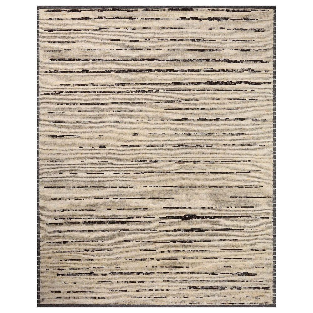 Amber Lewis x Loloi Briyana 2" x 3" Natural and Black Area Rug, , large