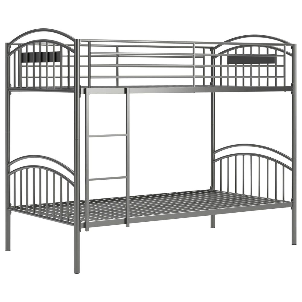 Ashley Lanceburg Twin over Twin Bunk Bed with Ladder in Gray, , large