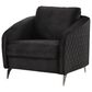 HOMLUX Diamond Accent Arm Chair in Black, , large