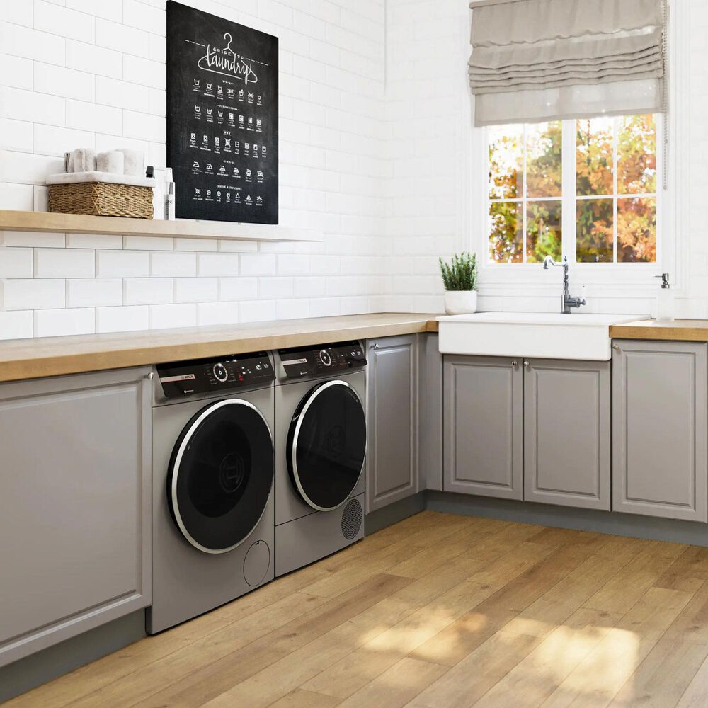 Bosch 800 Series 4 Cu. Ft. Front Load Electric Dryer in Pearl Steel, , large