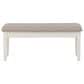 Linon Home Decor Jane Storage Bench with Light Grey Cushion in Vanilla White, , large