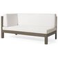 Hearth and Haven Brava Outdoor Corner Bench with Coffee Table in White, , large