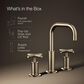 Kohler Purist Widespread Bathroom Sink Faucet with Cross Handles and High Gooseneck Spout in Vibrant Brushed Bronze, , large