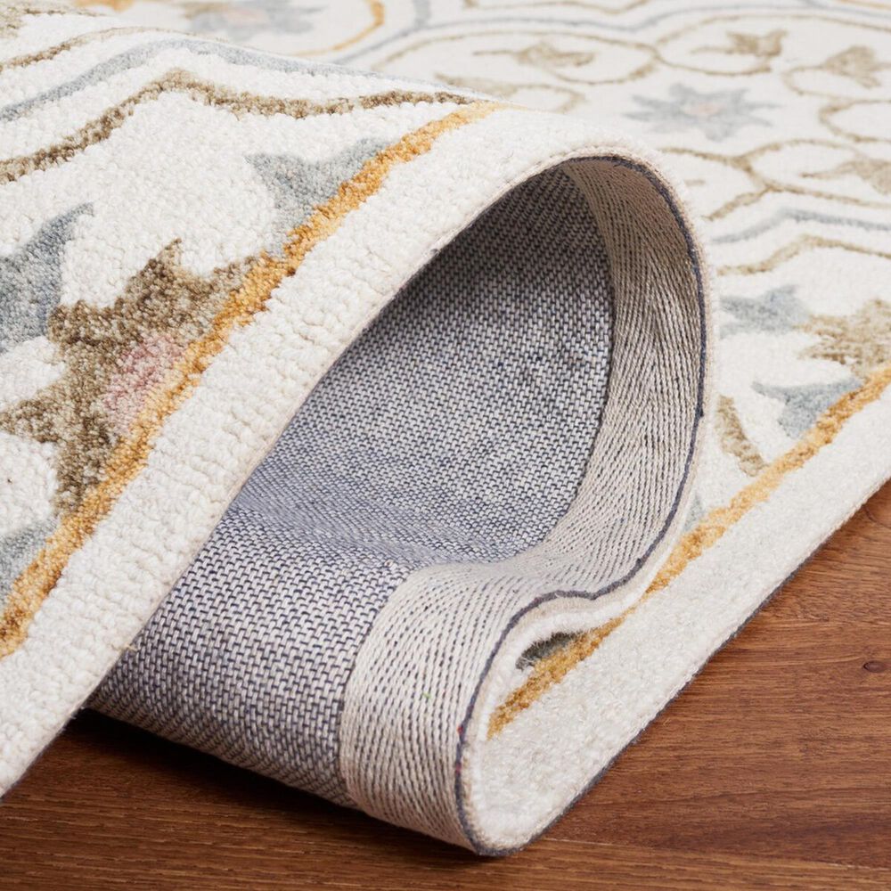 Safavieh Micro-Loop MLP381A 4&#39; x 6&#39; Ivory and Gray Area Rug, , large