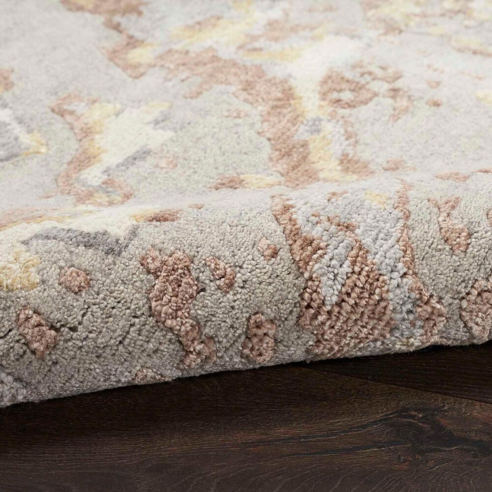 Nourison Silk Shadows SHA20 2&#39; x 3&#39; Silver Area Rug, , large