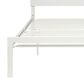 Hearth and Haven Queen Platform Bed with Slat Headboard in White, , large