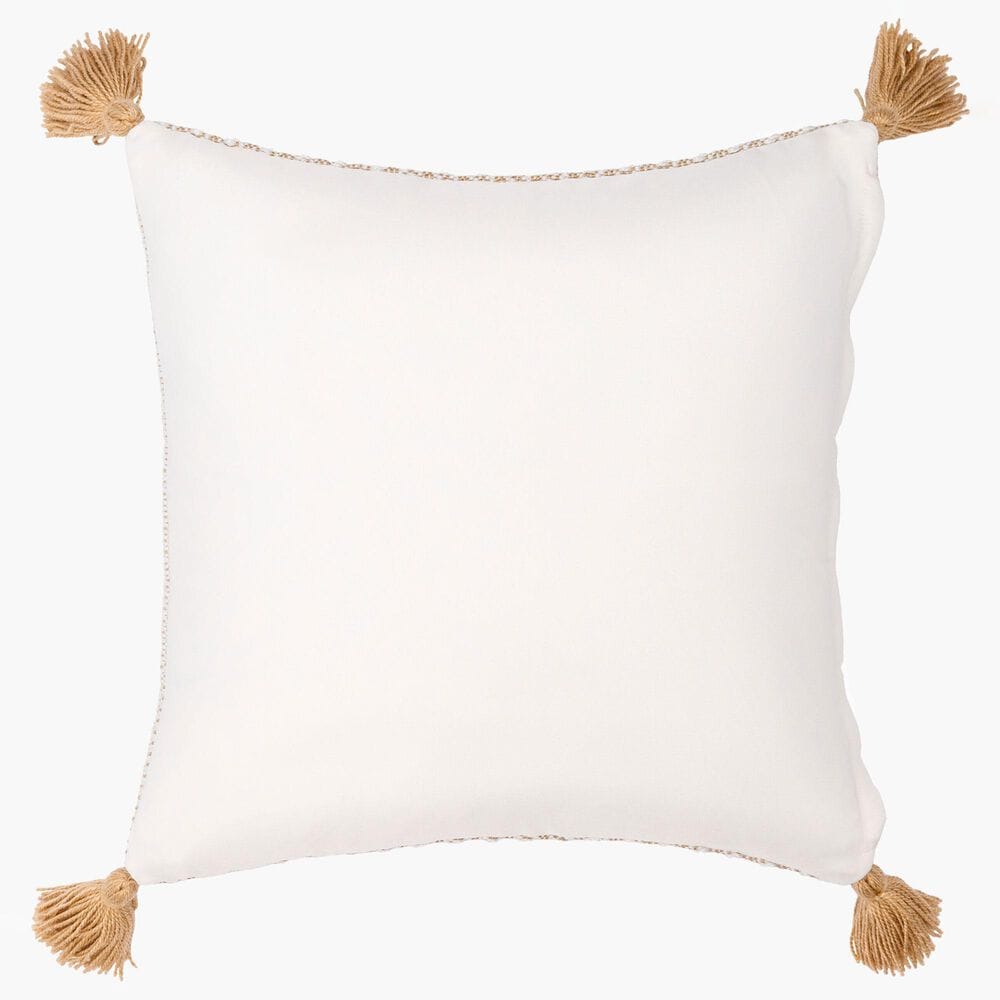 Surya Ryazan 20&quot; Square Pillow Cover in Beige and Cream, , large