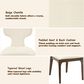 HOMLUX Koen Upholstered Side Chair with Beige Chenille Upholstery in Brown Oak (Set of 2), , large