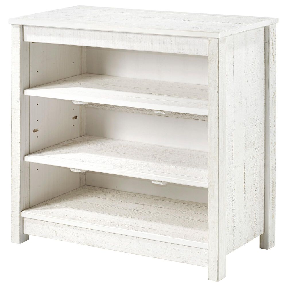 Bolton Furniture Rustic Under Window Bookcase in Rustic White, , large
