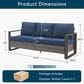 Sunwell Garden Patio Sofa with Gray Wicker in Gray, , large