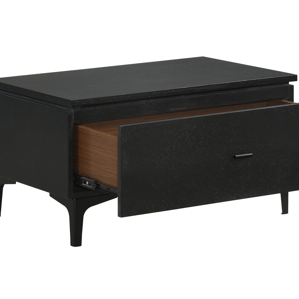 Blue River Legend 1-Drawer Nightstand in Black, , large