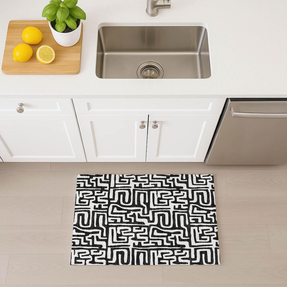 Dalyn Rug Company The Reserve TR1 Black 1&#39;8&quot; x 2&#39;6&quot; Indoor/Outdoor Area Rug, , large