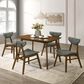Armen Living Amaris 5-Piece Rectangular Dining Set with Charcoal Upholstery in Walnut, , large