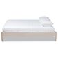 Baxton Studio Laure Queen Platform Bed Frame in Antique White, , large