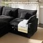 HOMLUX 107.87" Ultra-Comfort Chenille Sectional Sofa Set in Balck, , large