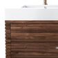 James Martin Vanities Linear 59" Double Bathroom Vanity in Mid Century Walnut with 15 cm Glossy White Solid Surface Top and Rectangular Sinks, , large
