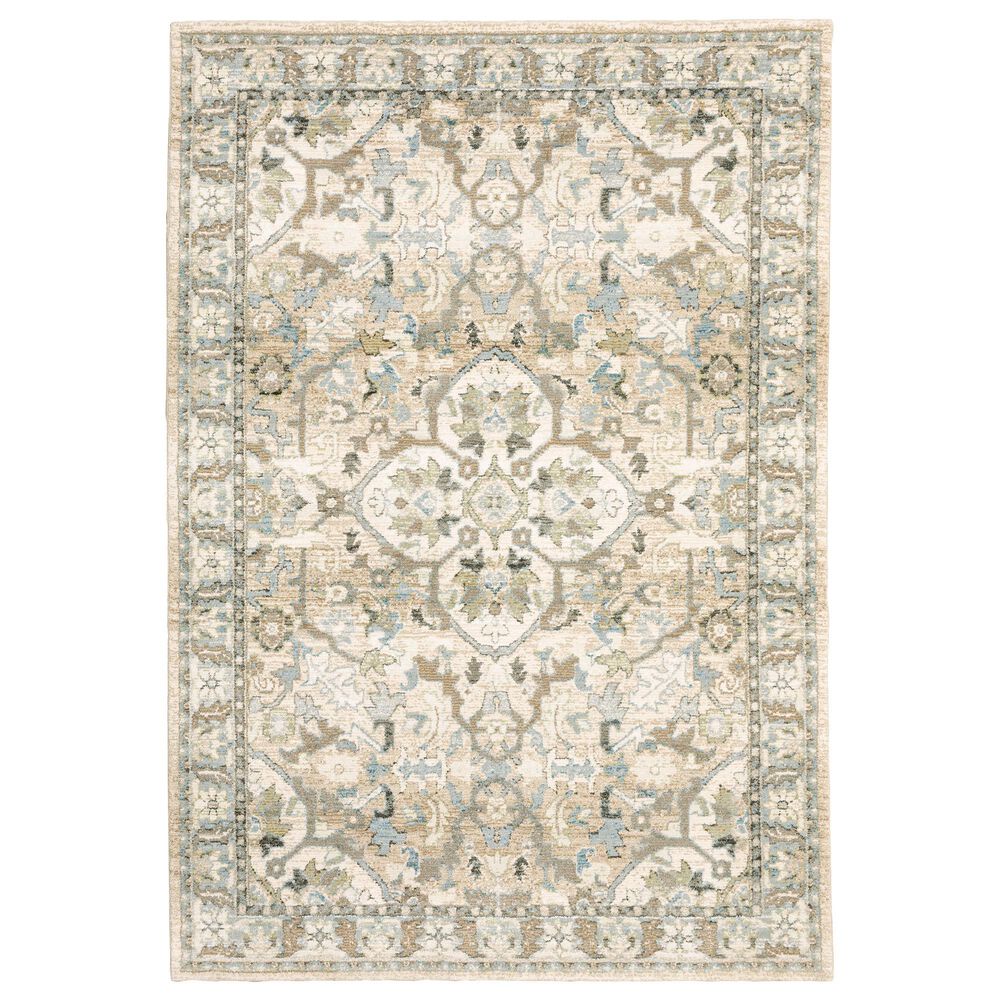 Oriental Weavers Andorra Medallion 6'7" x 9'6" Beige Area Rug, , large
