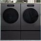 LG 5.8 Cu. Ft. Smart Front Load Washer and 9 Cu. Ft. Smart Electric Dryer Laundry Pair in Brushed Black Steel, , large
