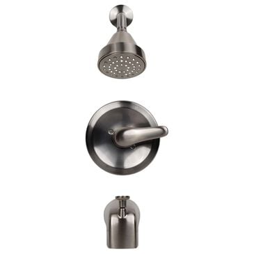 MS International 1-Handle 1-Spray Tub and Shower Faucet with Pressure Balance Valve in Brushed Nickel, , large