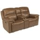 Flexsteel Fenwick Power Loveseat with Console and Headrest in Light Brown, , large