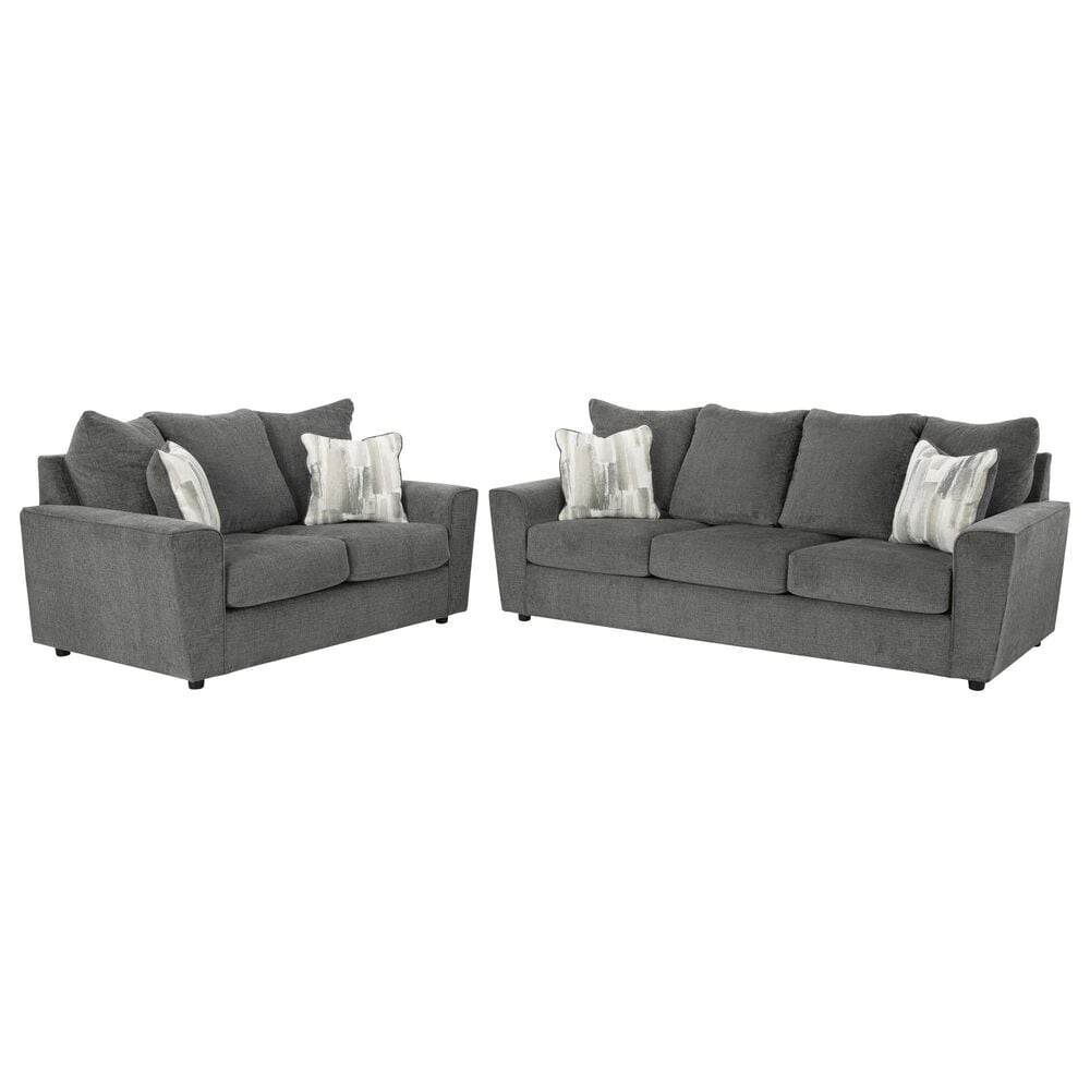 Ashley Stairatt Stationary Sofa and Loveseat Set in Gravel, , large