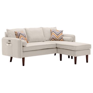 Lilola Home Mia Sofa with Chaise in Beige, , large