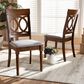 Baxton Studio Lucie Side Chair with Grey Cushion in Walnut Brown (Set of 2), , large