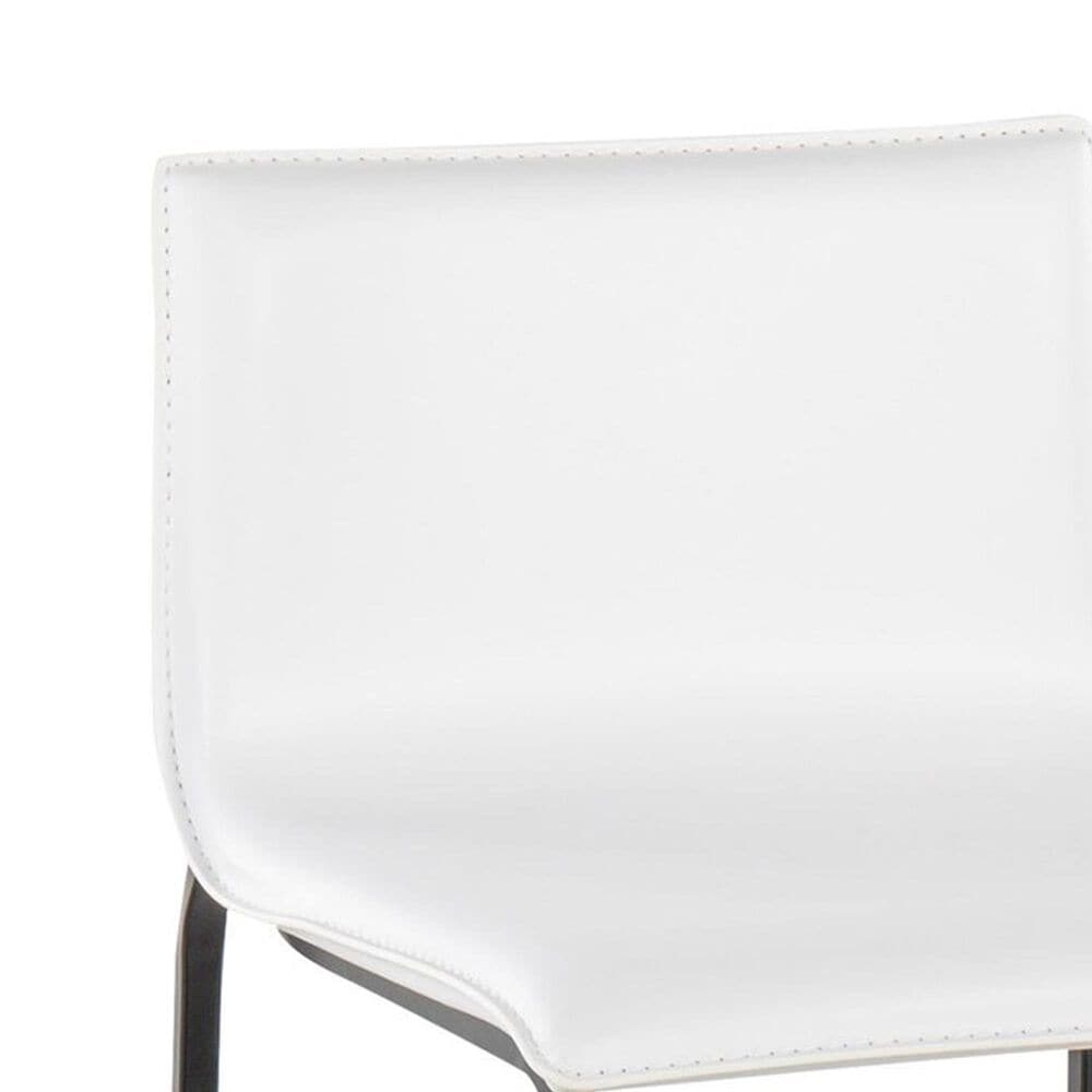 Lumisource Mara Barstool with White Cushion in Black &#40;Set of 2&#41;, , large