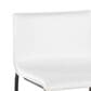 Lumisource Mara Barstool with White Cushion in Black (Set of 2), , large