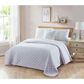 Trade Linker 4-Piece Full/Queen Solid Quilt Set with Cushion in White, , large